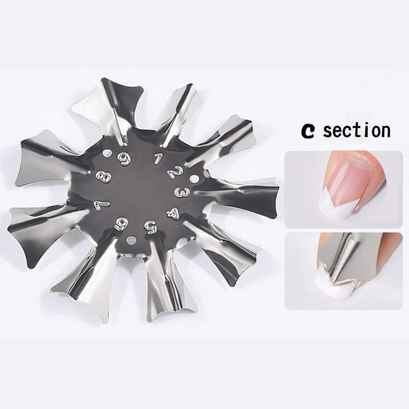 POFET 3 Sizes Nail Art French Tips Edge Smile Cut