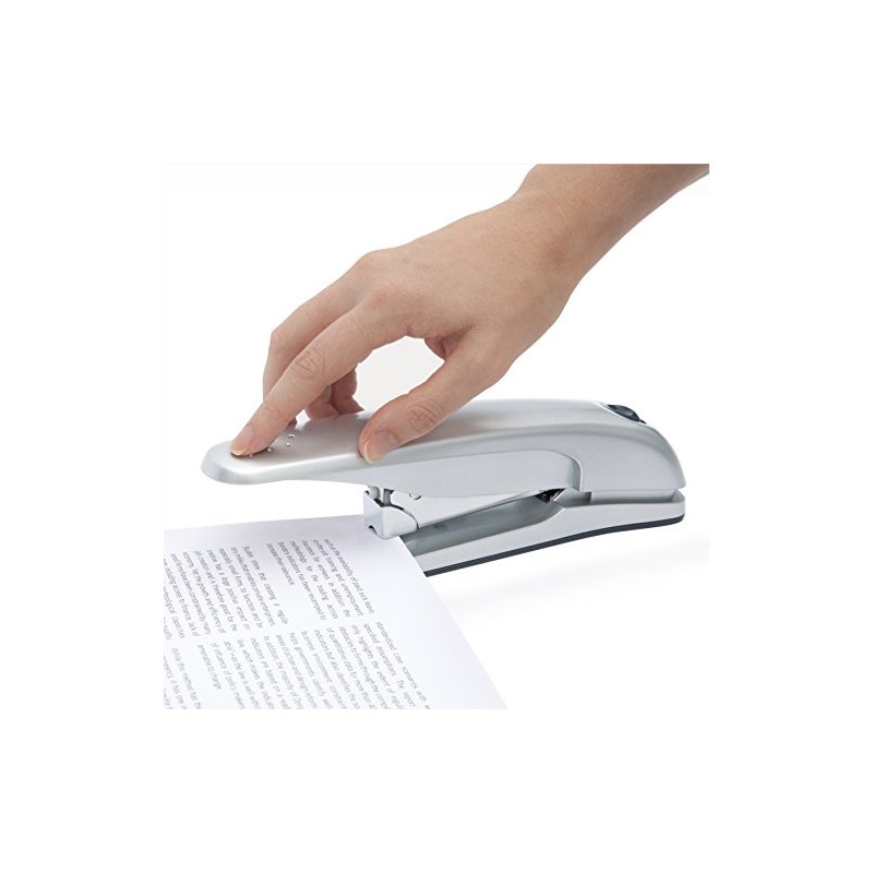 Rapesco 0377 Zero-01L Full Strip Stapler, 50 Sheet Capacity, Silver