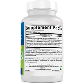 Best Naturals Best Naturals Probiotic 10 Strains & 30 Billion CFU Intestinal Flora, 120 Veggie Capsules - Shelf Stable probiotic (4146365)