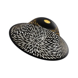 Metal Lamp Shade for Floor lamp, Torchiere Lamp Shade Replacement, Laser Chrysanthemum Floor Lamp Shade Replacement, Lampshade Base E26 Socket-1.63" Fitter X 12.2" Wide X 4.72" High