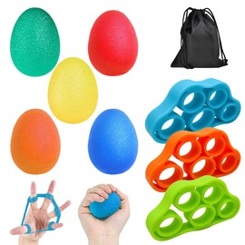 Kinfezlon Pack of 5 Hand Trainer Ball, 5 Levels Anti-Stress Ball, Up to 35 kg Anti-Stress Ball, Kneading Ball for Hand Therapy, Hand Trainer, Finger Training, Grip Strengthening