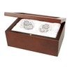 Stephan Baby Satin-Lined Rosewood Keepsake Box with Silver Plated First