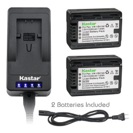 For Panasonic VW-VBK180 Battery & Charger for Panasonic SDR-S45 S50 S50A S50K S50N S70 S70K