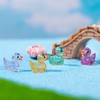 Garneck 120pcs Glittery Mini Ducks for DIY Fairy Garden Dollhouse