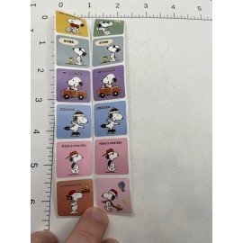 STICKER SHEET: Snoopy Peanuts Charlie Brown