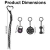 Sinbana Gym Keychain, Black Dumbbell Kettlebell Barbell Plate Charsm Gym