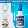 Super Glue for Plastic Repair, 30g x 2 Plastic Glue