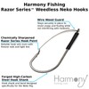 Harmony Fishing - Razor Series Weedless Neko Hooks (10 Pack)