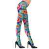 Widmann - Psychedelische Strumpfhose, Neon, 40 DEN, Disco Fever, Karneval,