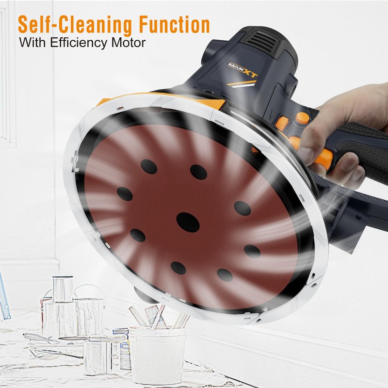 MAXXT Handheld Drywall Sander 810W, Electric Sander for Walls,Rough and