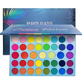 BestLand Paleta de sombras de ojos arcoíris de 39 colores, maquillaje profesional, paletas de sombras de ojos metalizadas mate, polvo ultra pigmentado
