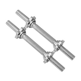 JFIT Threaded Dumbbell Handles, Set of 2, with Star Collars, Fits 1” Standard Plates