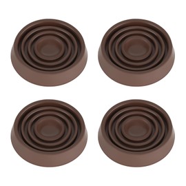 Furniture Coasters, 1.5X1.5 Rubber Caster Cups Non Slip Furniture Pads Non Skid Furniture Grippers Anti Slide Floor Protector for Bed Couch Table Chair Stoppers - 4 Pack, Brown