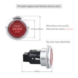 EASYGUARD ES002-P3 Push Engine Start button Module and keyless go System Compatible with car Alarm or keyless Entry System dc12v