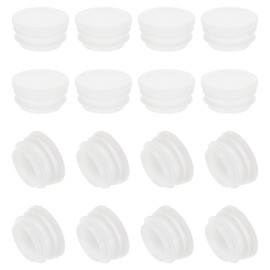 PATIKIL Round Plastic Plug, 16 Pcs 1.25 Inch/32mm Tubing Insert End Caps Plastic Plug Cap for Round Tubes Chair Legs Furniture Metal Tubing Hardware Plugs Fences, White