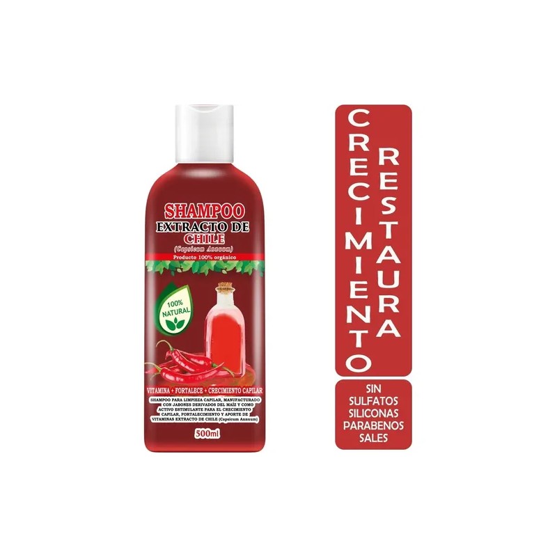 Shampoo De Chile Natural 500ml Envió Gratis