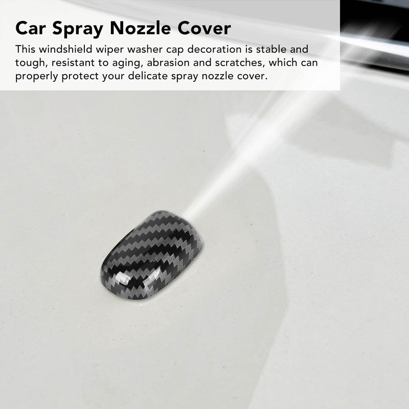2PCs Car Windshield Spray Nozzle Cover Windscreen Wiper Washer Cap