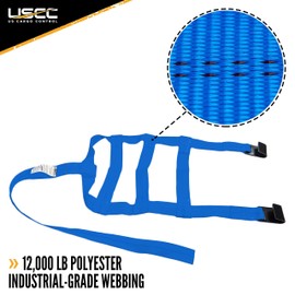 US Cargo Control Extra Large Tow Dolly Basket Strap, Car Dolly Strap with Flat Hook End Fittings, for Wheel Sizes 17 Inches Or Larger, 3,333 Pound Working Load Limit