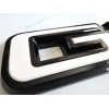 Auto GMC OVERLAY Front Rear Gloss Black White GMC Emblems