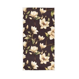 White Magnolia Flowers - Toalla de mano ultra suave de lujo para baño de 30 x 15 pulgadas