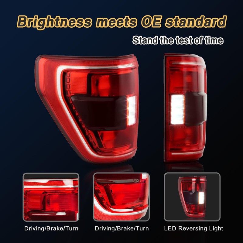 STRAUTOS Tail Lights Compatible With 2021 2022 2023 Ford F150