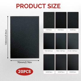 20 Pcs Grit Sanding Sponge Set,180-3000 Grit Flexible Foam Filled Sanding Pad