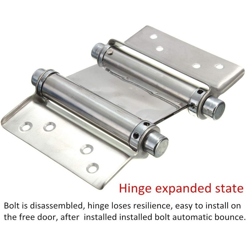 Double Action Spring Hinge, 2 Pack 3in Stainless Steel Double