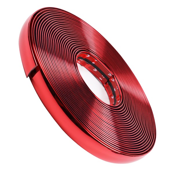 25Foot Chrome Red Automotive Trim Molding - 3/4in(20mm) Wide Car
