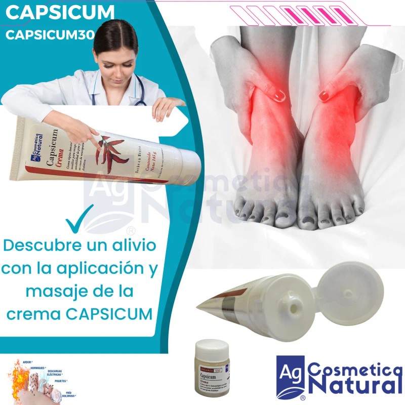 Capsaicina Crema Pack Chile Capsicum 30gr