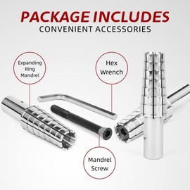 Tooteeru Expanding Stainless Steel Ring Mandrel Accessories with Hex Key-Heavy Duty Ring Shaper Tool for Ring Turning and Ring Making7.5-10.5