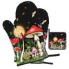 Cute Mushroom Oven Mitts and Pot Holders Sets of 3