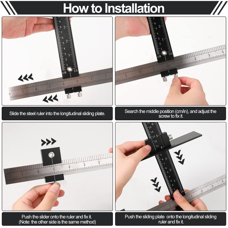 Cabinet Hardware Jig, Aluminum Alloy Pull Template with Adjustable of