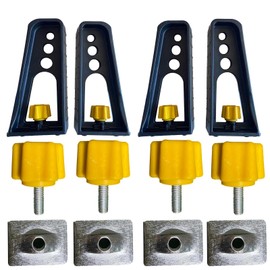 Axenture-Roof Bar Ladder Rack - Set of 4 Adjustable Load Stops for Secure Transport, Compatible with All T-Track Roof Rack Cross Bars