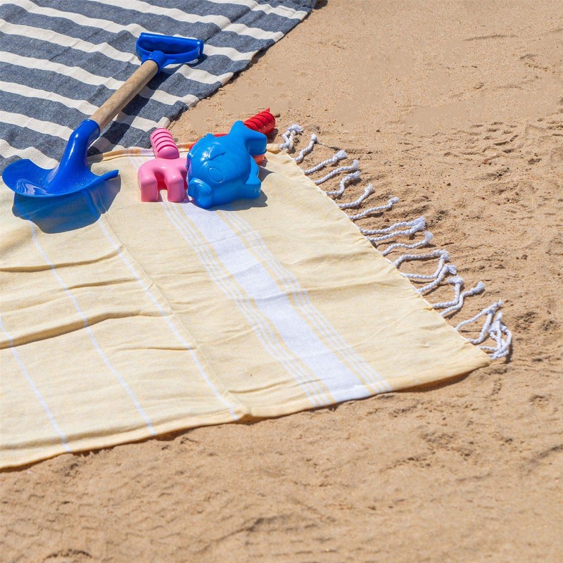 Nicola Spring Turkish Cotton Kids Beach Towel - Yellow -