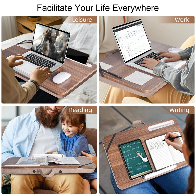 wishacc Lap Desk 24 inches Extra Large - Versatile and