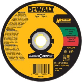 DEWALT DWA8020D 12x1/8x1 IN / 20mm MTL/CONC HS WHL