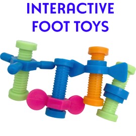 Mandarin Bird Toys by M&M 2084 Pk6 Rainbow Wingnuts - Colorful Interactive Bird Foot Toys, Turning Parts, Bright Colors, Great for Small Size Pet Birds Budgie Canary Parrotlet