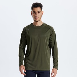 LOOGU Men's UPF 50+ UV Sun Protection SPF Rash Guard Lightweight Long Sleeve Shirts Outdoor for Fishing Hiking Swimming Running