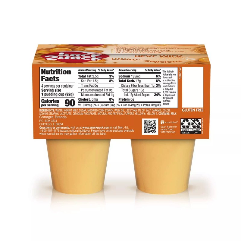 Snack Pack Butterscotch Pudding Cups 13 oz (3 Pack) Snack