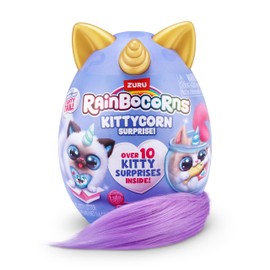 Rainbocorns Kitty Figure, Ragamuffin Cat, Series 9, Surprise Plush, Soft Toy, 10 Surprises, Small (21.5 cm)