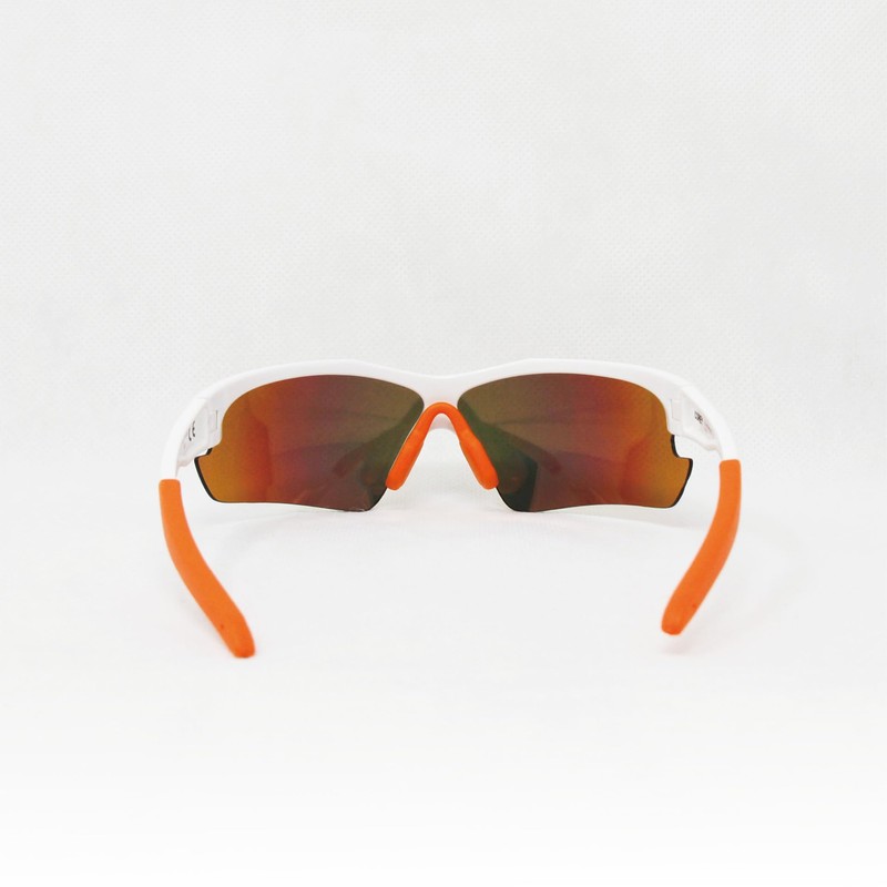 RUDYPROJECT RPJ COREY Sunglasses, White Shiny Frame/Multi Laser Orange Lens