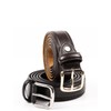 Chums Men's Leather Belt x2 Black Brown 1" inch Black