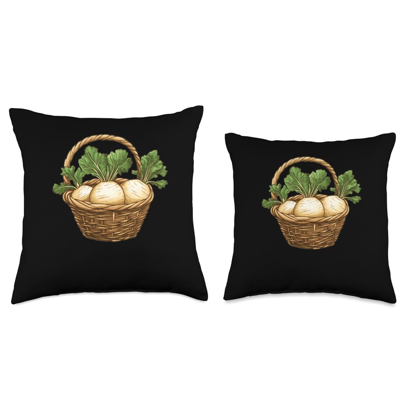 Rutabaga In A Basket Throw Pillow