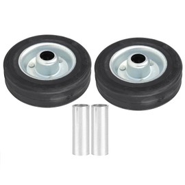 2pcs Rubber Wheel Replacement with Iron Hub Quiet for Gasoline Diesel Generator
