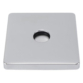 Shower Arm Flange, Rustproof Uiniversal 3.5 Inch Decorative Square Shower Arm Cover Plate Stylish Stainless Steel Extra Large Durable Easy Install for Bathroom (Electroplated)