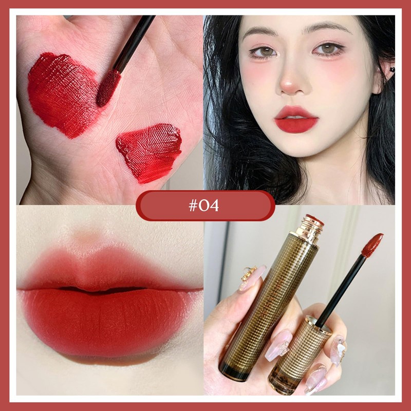 METYSUR Rose Lip Tint, Velvet Matte Tint, Moisturizing Non-Sticky Lipstick,