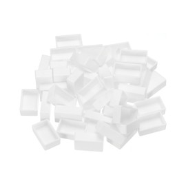PATIKIL 3.2ml Watercolor Pans 48 Pack Empty Full Plastic Pans for Watercolor, Oil and Acrylic Painting, Travel Pan Palette, White