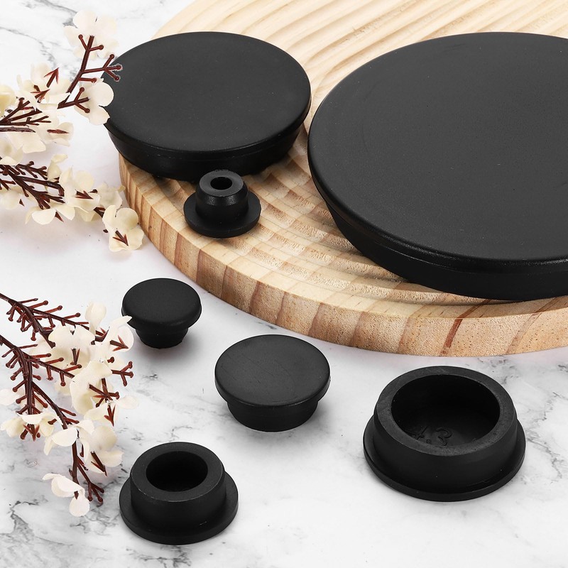 uxcell Silicone Hole Plug, Waterproof Round Rubber Stoppers Bottle Seal