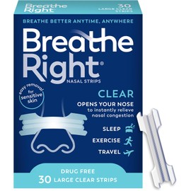 Breathe Right Nasal Strips Clear Large 30ct (Packaging May Vary)