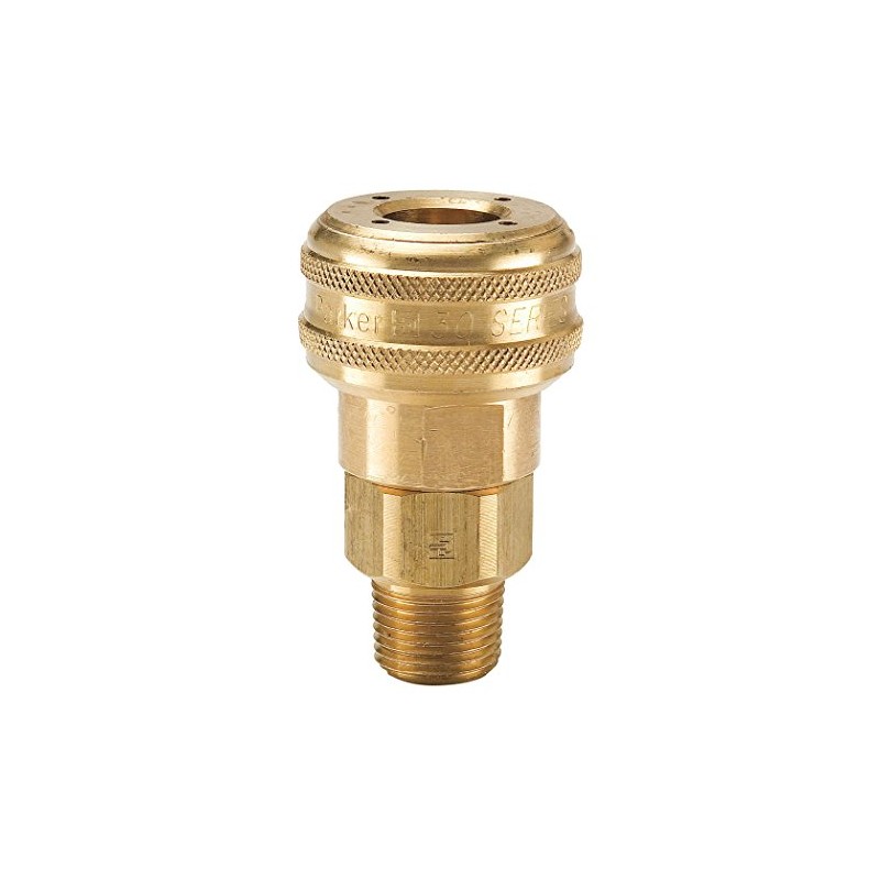 Parker Hannifin B32 Series 30 Brass Pneumatic Quick Coupler, Male